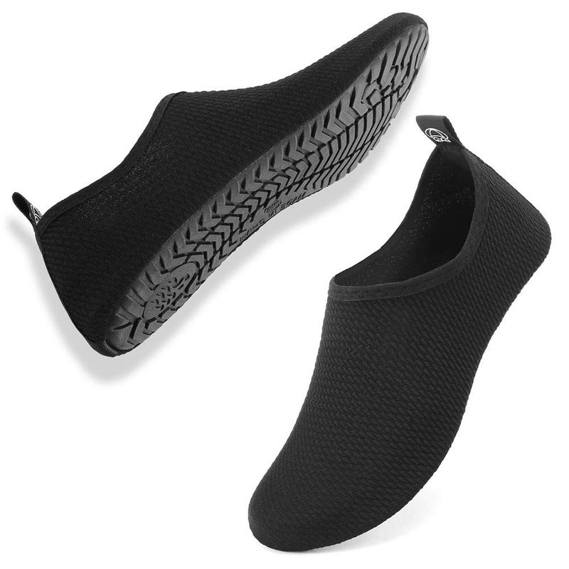 WateLves Womens and Mens Kids Water Shoes Barefoot Quick-Dry Aqua Socks for Beach Swim Surf Yoga Exercise (Blisters-Black, XXL) - Image 3